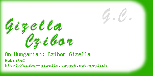 gizella czibor business card